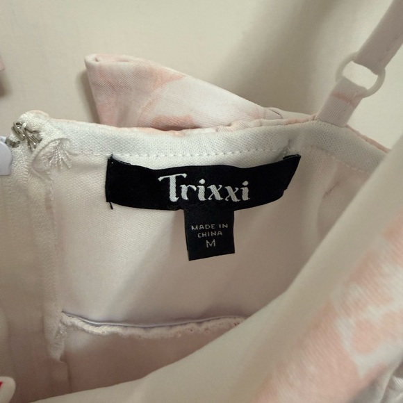 Trixxi White and Pink Floral Kids Dress - Picture 3 of 3